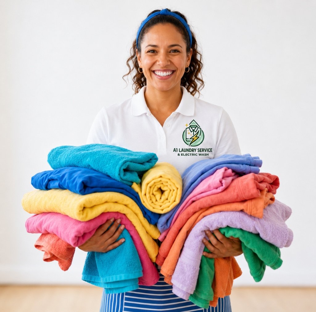 A1 Laundry Service professional delivering clean clothes in Hyderabad